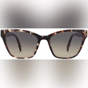 Warby Parker Salma Tortoise Frame Sunglasses with Gradient Brown Lenses